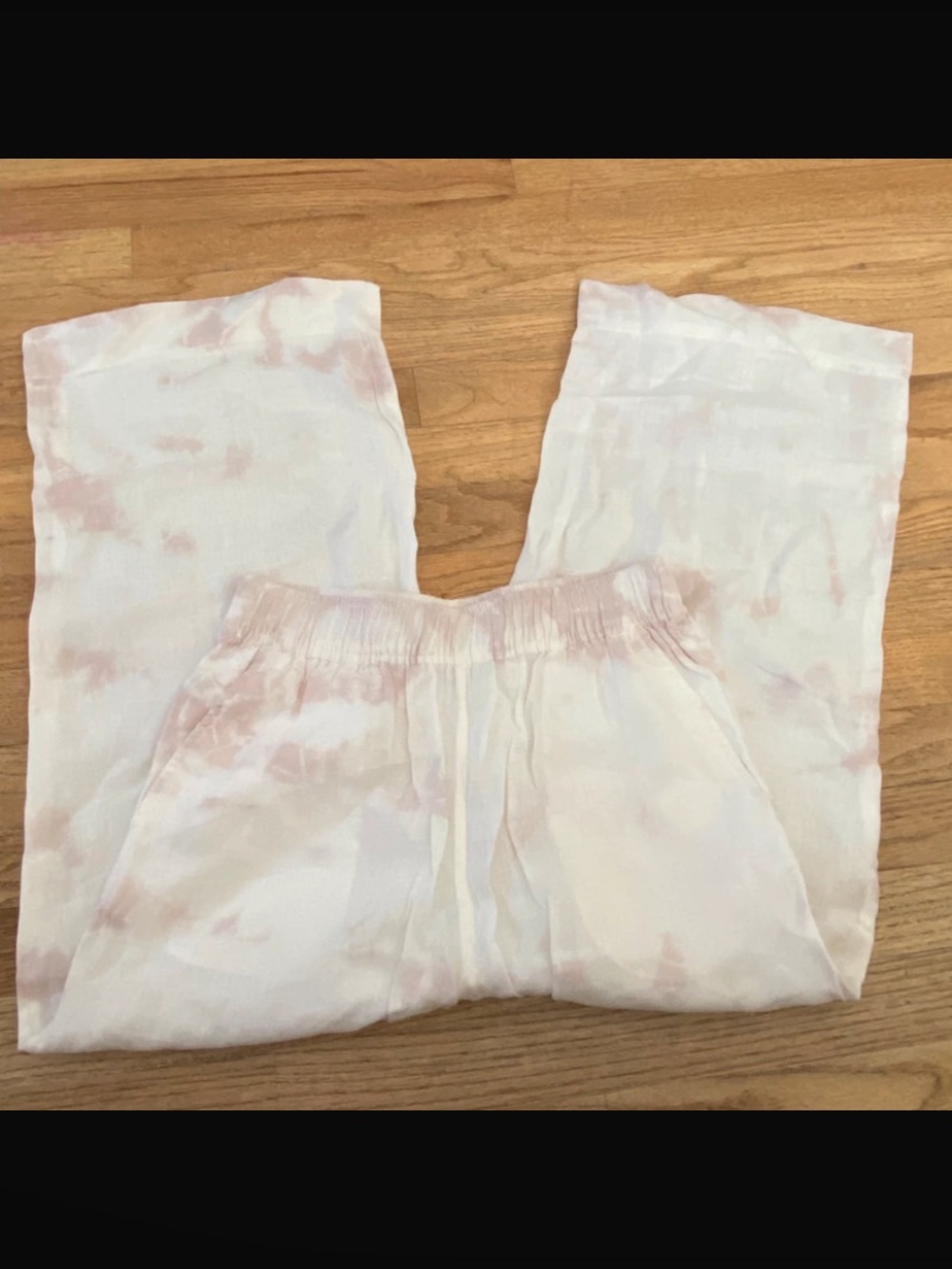 C & C California Women S Small Tie Dye Linen Wide Leg Pant